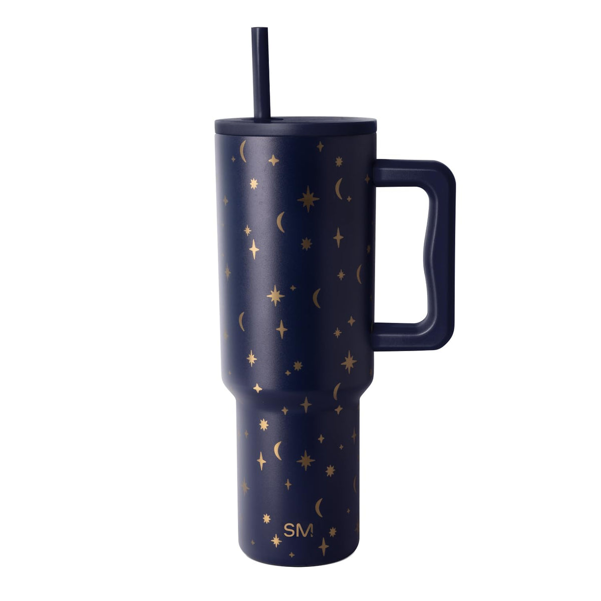 Simple Modern Trek Vaso Térmico con Asa y Popote, Acero Inoxidable, 890-1180 ml - 1180ml - Blue Lunar Night