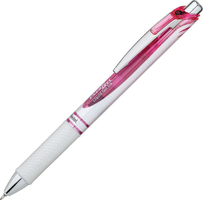Pentel Pink BCA EnerGel Pearl Deluxe RTX Liquid Gel Pen, 0.5mm, Fine Line, Needle Tip (BLN75WBP2PA)