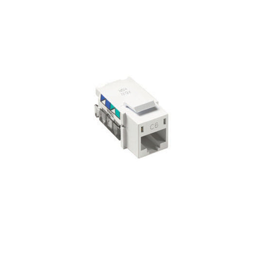 Lutron CON-1P-C6-WH Claro - Toma de teléfono (8 conductores), color blanco