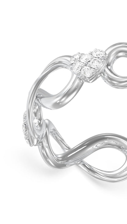GUESS Anillo para Mujer LOVE BITES color Plata