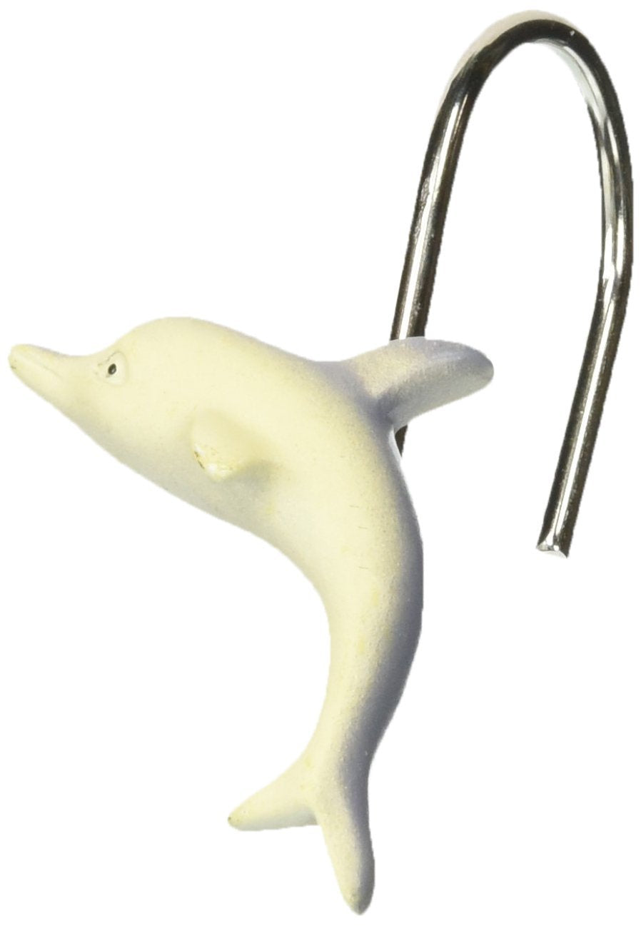 Carnation Home Fashions PHP-DP Dolphins - Ganchos de Resina para Cortina de Ducha, Multicolor