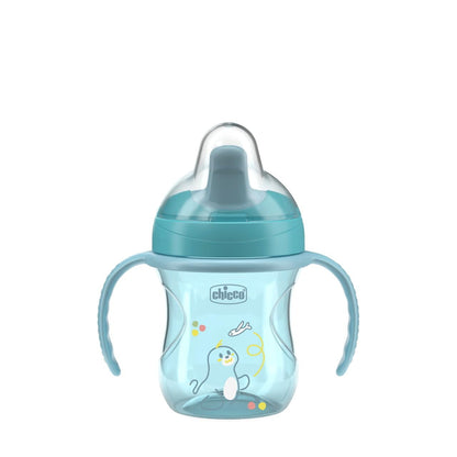 Chicco Vaso de Entrenamiento Training Cup 6M+ Anti Derrames Pico Ergonómico Asas Desmontables Azul