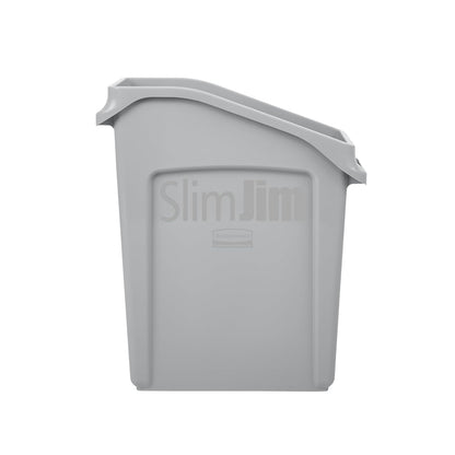 Rubbermaid 2026725 Commercial Products - cubeta de basura con canales de ventilación, Sencillo, Gris, 13 Gallon