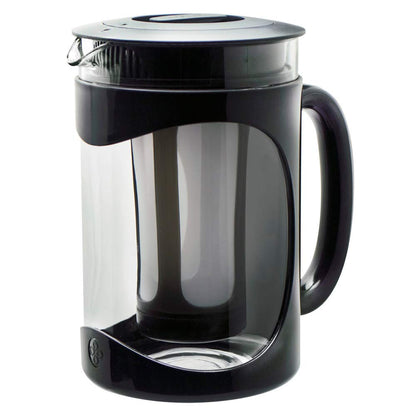 Primula Burke Deluxe - Cafetera helada, mango de agarre cómodo, jarra de vidrio duradera, filtro de malla extraíble, tamaño perfecto de 6 tazas, apto para lavaplatos, 1.6 cuartos de galón, color negro