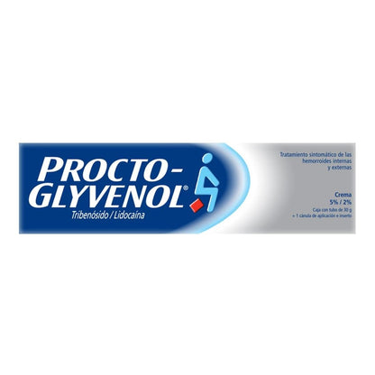 Procto-Glyvenol Crema, Elimina Hemorroides, para el Dolor, Ardor y Comezón, 30g