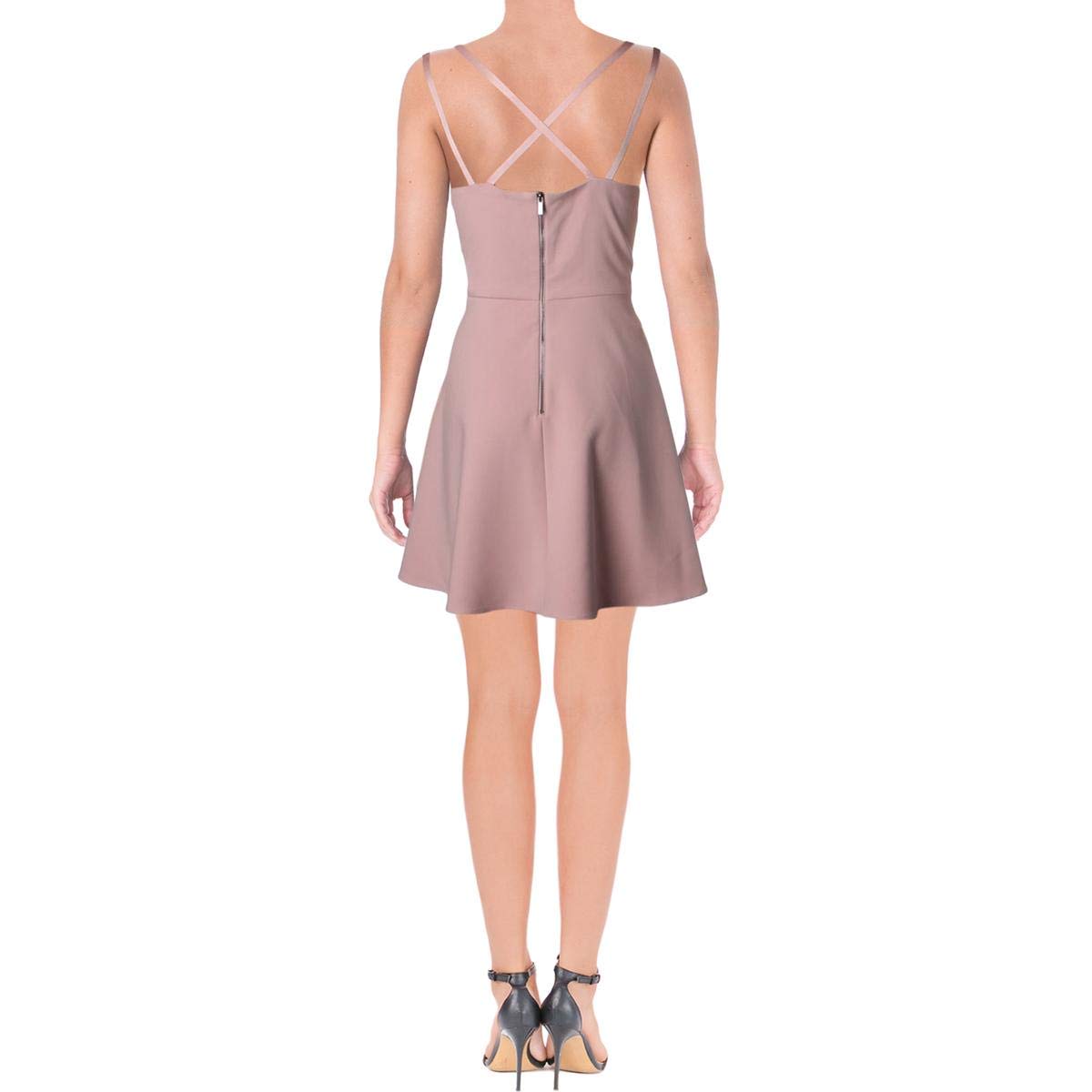 French Connection Whisper Minivestido sin Mangas con Cuello Cuadrado para Mujer