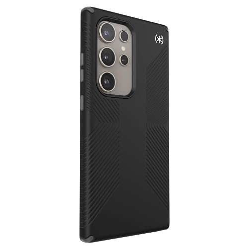 Speck Presidio 2 Grip - Funda para Samsung Galaxy S24 Ultra, protección contra caídas y cámaras, agarre seguro suave al tacto, compatible con carga inalámbrica, absorbente de golpes, funda para Galaxy