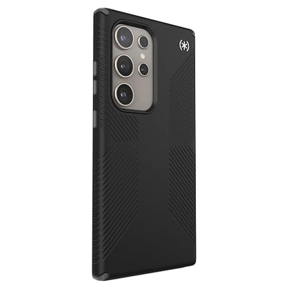 Speck Presidio 2 Grip - Funda para Samsung Galaxy S24 Ultra, protección contra caídas y cámaras, agarre seguro suave al tacto, compatible con carga inalámbrica, absorbente de golpes, funda para Galaxy