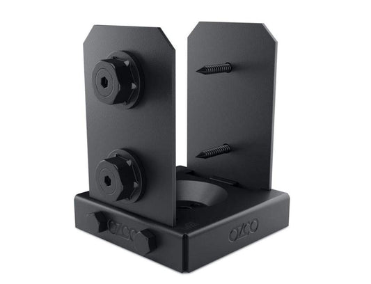 Ozco Building Products 52107 Ironwood Lite Base de poste de 4 x 4 (1 por paquete), color negro