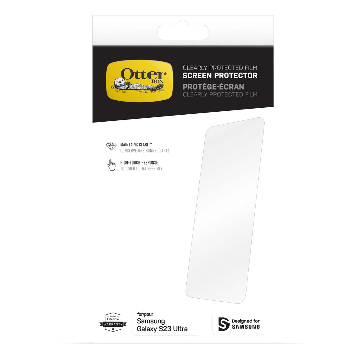 OtterBox Symmetry Series Funda Delgada para Galaxy S23 Ultra - Claro - Claramente protegido