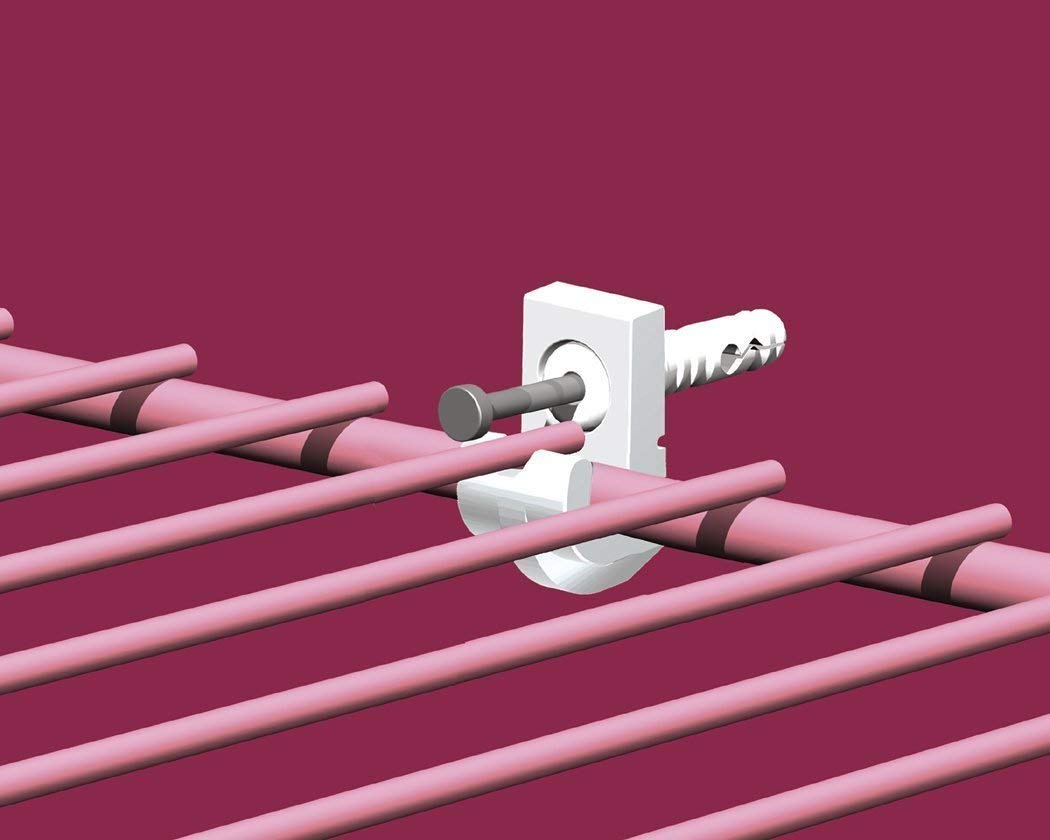 ClosetMaid 1770 - Juego de 48 Clips de Pared para Yeso, Color Blanco