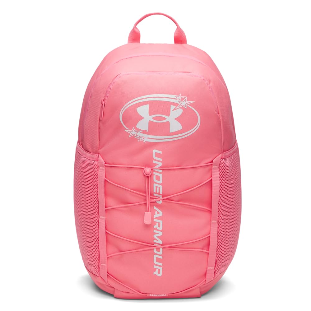 Under Armour Hustle Sport 60 Mochila Resistente al Agua con Funda para Laptop 16" - M - (601) Rosa agridulce - Plata Metálica