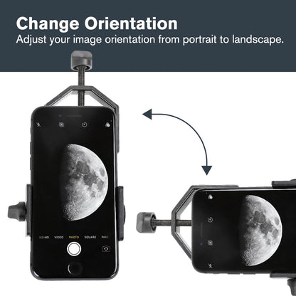Celestron – Adaptador de fotografía de Smartphone para telescopio – Adaptador de Smartphone Digiscoping – Captura Fotos y Video a través de tu telescopio o mira Ocular