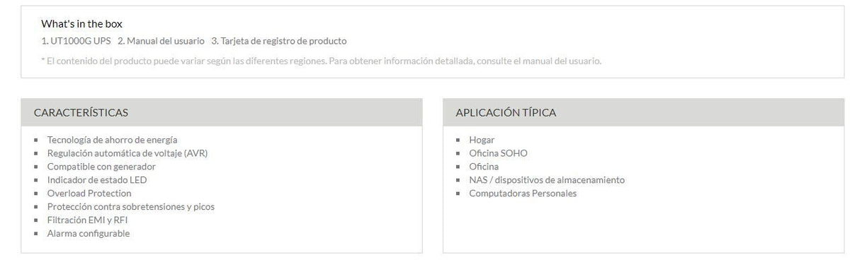 CyberPower UT1000G No Break UPS, 1000VA/500W