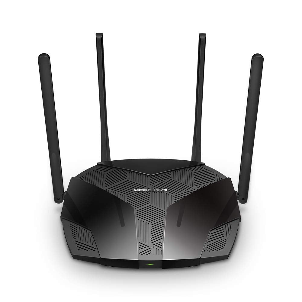 MERCUSYS de TP-Link Router WiFi 6, AX3000 Doble Banda, Qualcomm Dual-Core CPU, 4 Puertos Gigabits, Fácil configuración por aplicación. (MR80X)