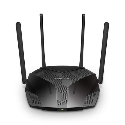 MERCUSYS de TP-Link Router WiFi 6, AX3000 Doble Banda, Qualcomm Dual-Core CPU, 4 Puertos Gigabits, Fácil configuración por aplicación. (MR80X)