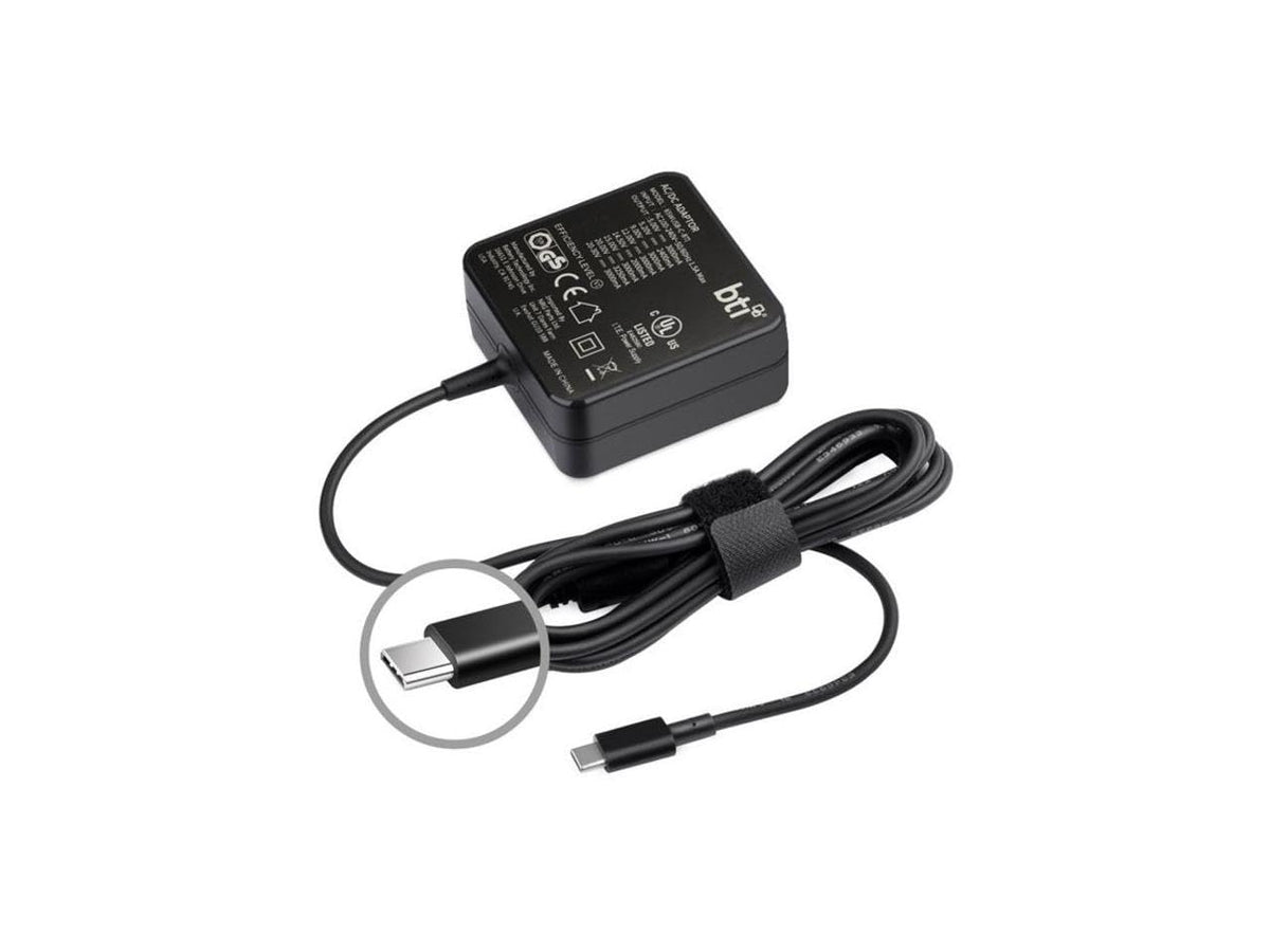 Batería Technology 1HE08UT#ABA-BTI 45W USB Tipo C Adaptador de CA de sobremesa para HP, Color Negro