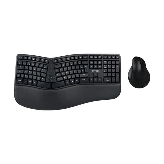 Acteck Kit Teclado y Mouse VIRTUOS Fitt MK770 Inalambrico USB-C Negro AC-936248