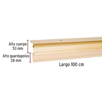 Hermex GUPO-100AD Guardapolvo automático 100 cm dorado, color Dorado, Longitud 100 cm, pack of/paquete de 1