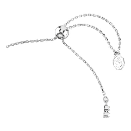 Pulsera Swarovski Idyllia, Corazón con flecha, Blanco, Baño de Rodio