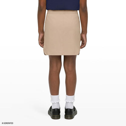 Izod Patinete Plisado para Uniforme Escolar Skort (Falda con pantalón Corto) para Niñas