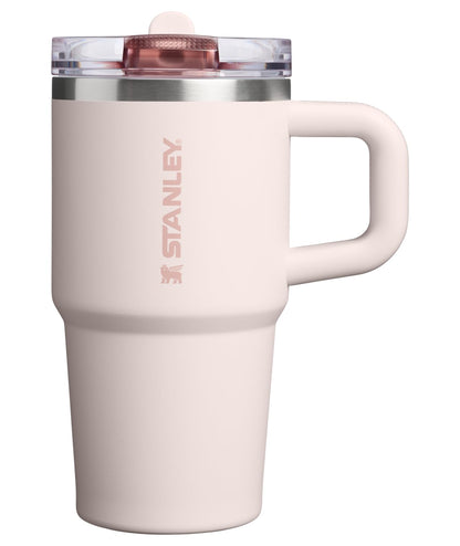 Stanley Quencher ProTour Vaso Térmico con Popote Abatible, Acero Inoxidable - 20 Ounces - Cuarzo rosa