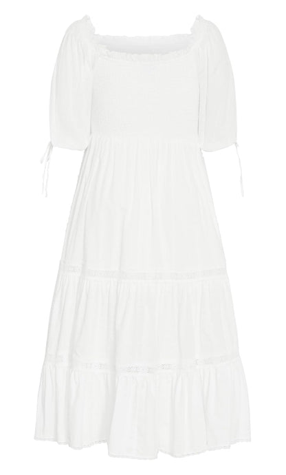 City Chic Vestido de Talla Grande con diseño de Amor Fruncido en Marfil