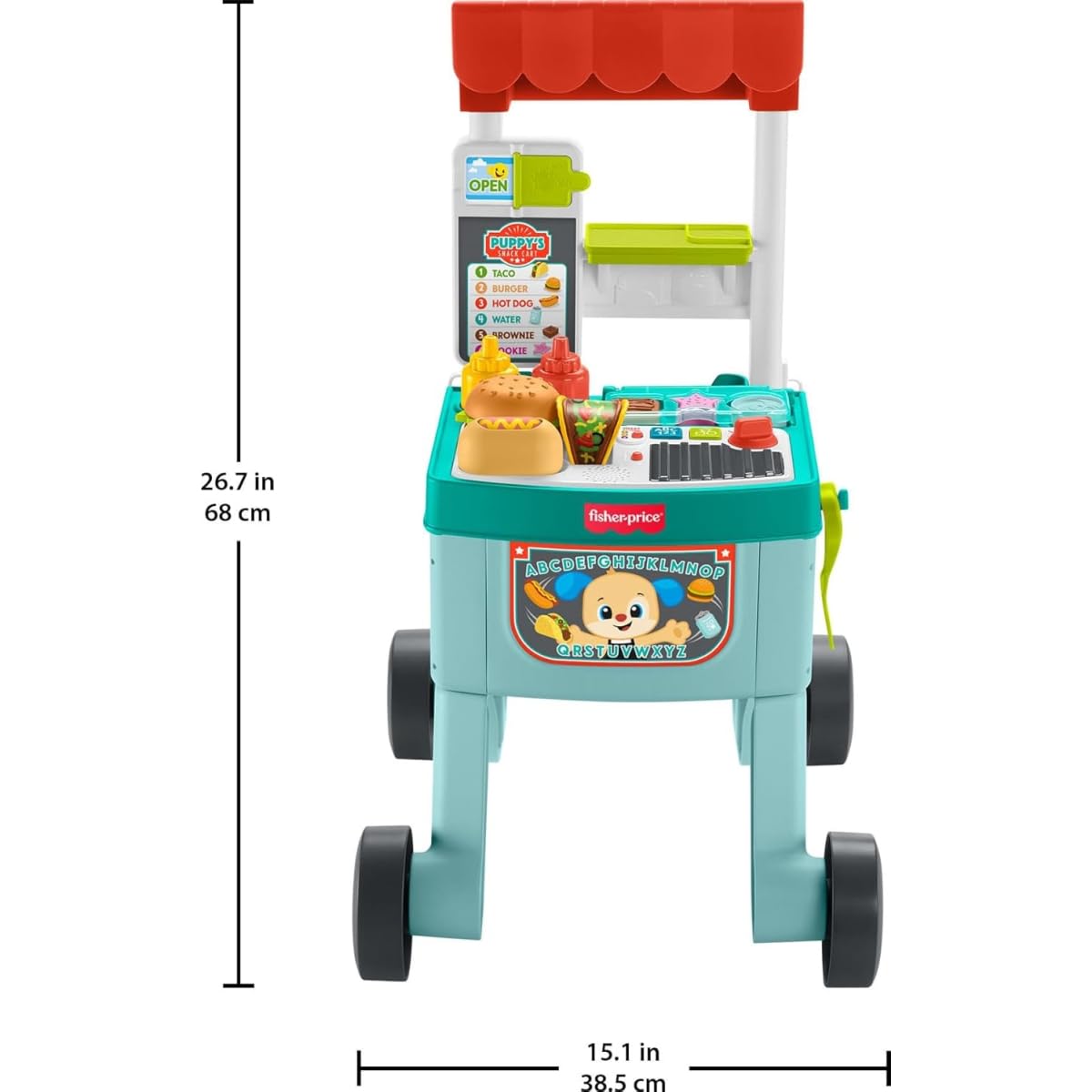 Fisher-Price Ríe y Aprende Andadera para Bebés Carro de Snacks 4 en 1 para bebés de 6 Meses en adelante