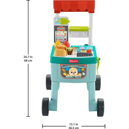 Fisher-Price Ríe y Aprende Andadera para Bebés Carro de Snacks 4 en 1 para bebés de 6 Meses en adelante