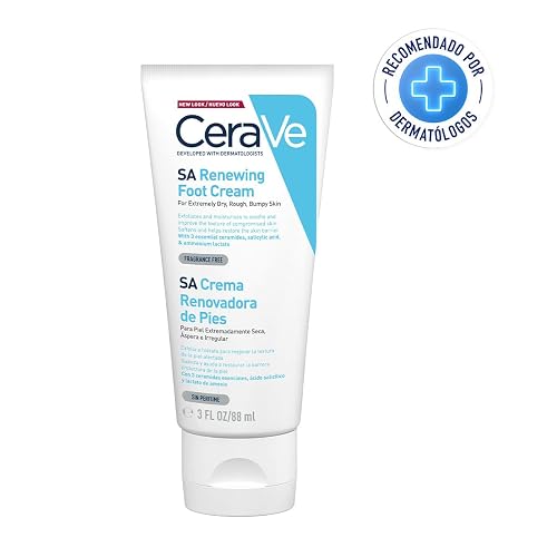 CeraVe Crema Renovadora e Hidratante de Pies con Ácido Salicílico para Piel Muy Seca y Áspera 88ml