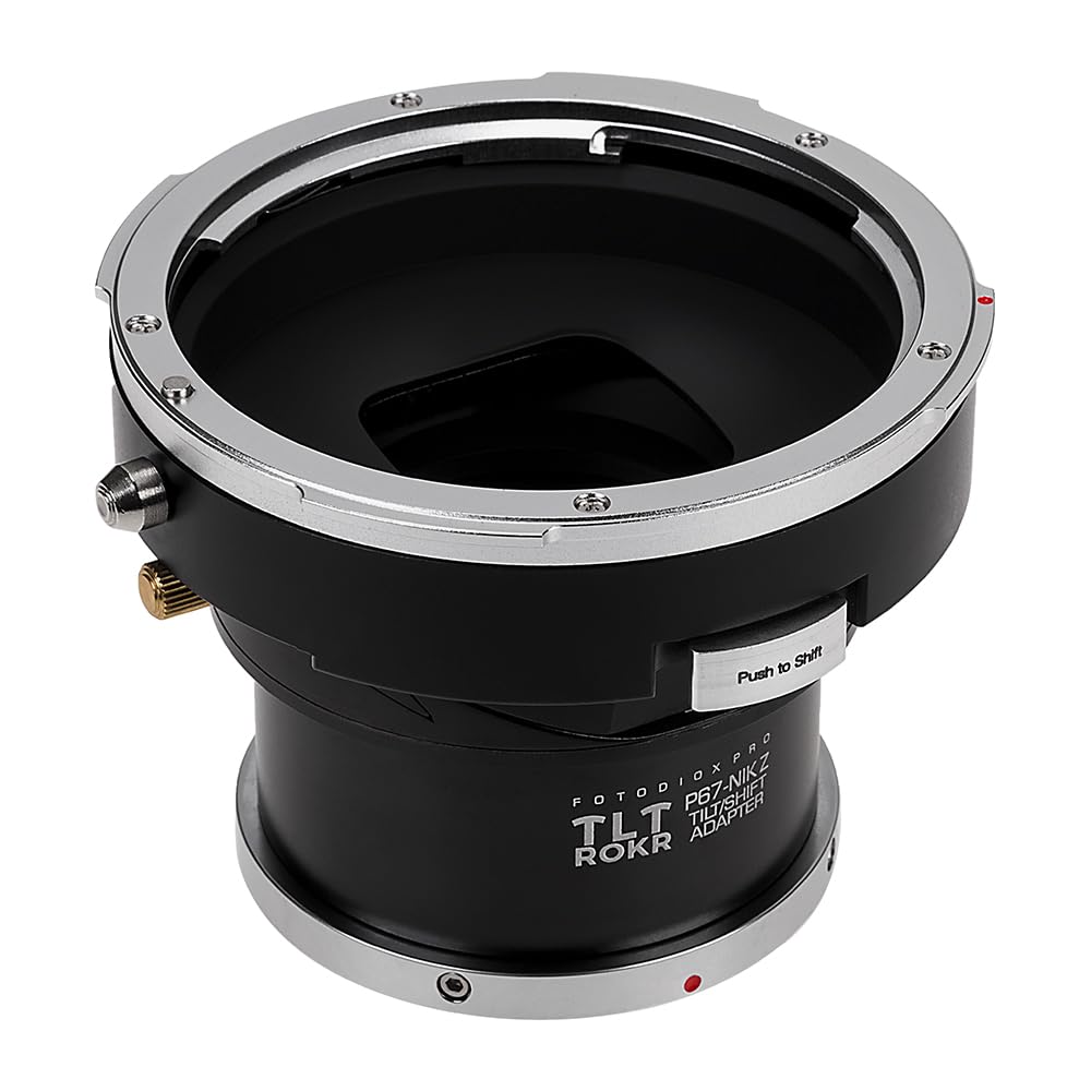 Fotodiox Pro TLT ROKR - Adaptador de Montaje de Lente de inclinación y Cambio para Lentes Pentax 6x7 a cámaras Nikon sin Espejo con Montura Z