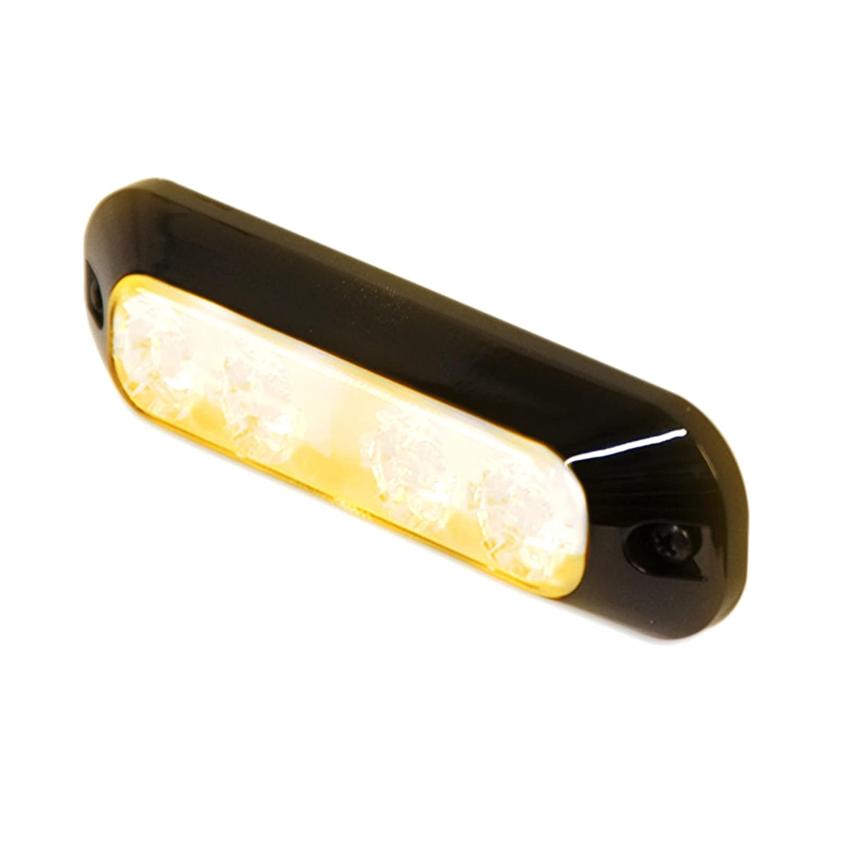 ECCO ED3704A Luz Direccional 4 LED Montaje en Superficie 12-24 VCC, Ámbar