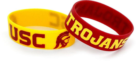 aminco NCAA unisex-adult Silicone Wide Bracelet, 2-Pack