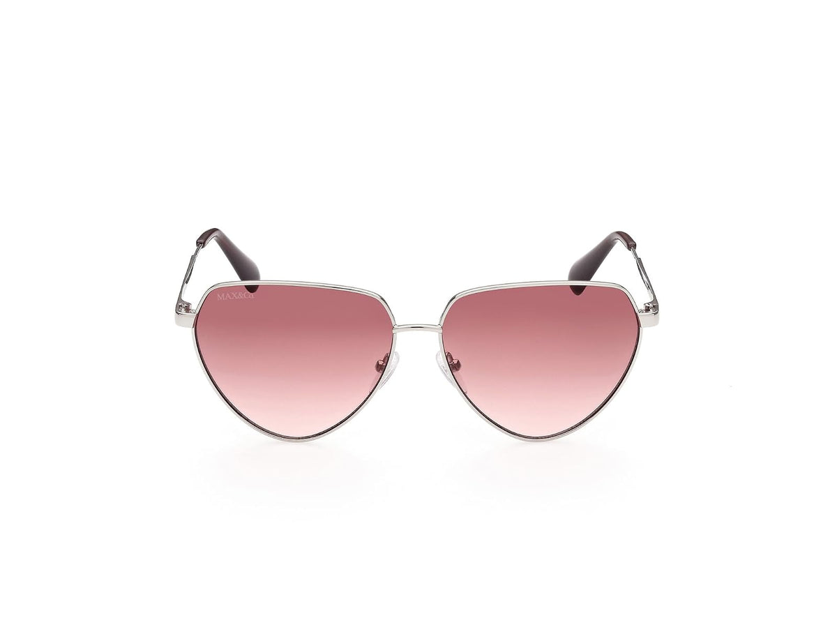 Max & Co Lentes de Sol MO0015 para Mujer Color Paladio Brillante, Armazón Metálico Galvanizado, Micas Degradadas y Protección UV Nivel 2