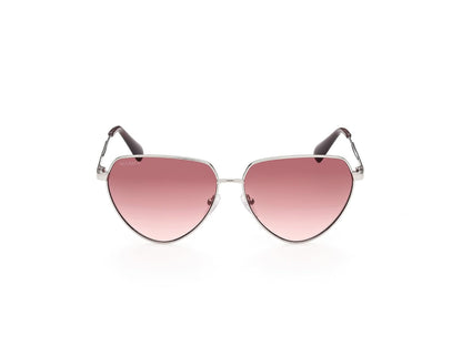 Max & Co Lentes de Sol MO0015 para Mujer Color Paladio Brillante, Armazón Metálico Galvanizado, Micas Degradadas y Protección UV Nivel 2