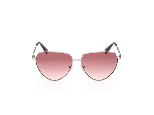 Max & Co Lentes de Sol MO0015 para Mujer Color Paladio Brillante, Armazón Metálico Galvanizado, Micas Degradadas y Protección UV Nivel 2