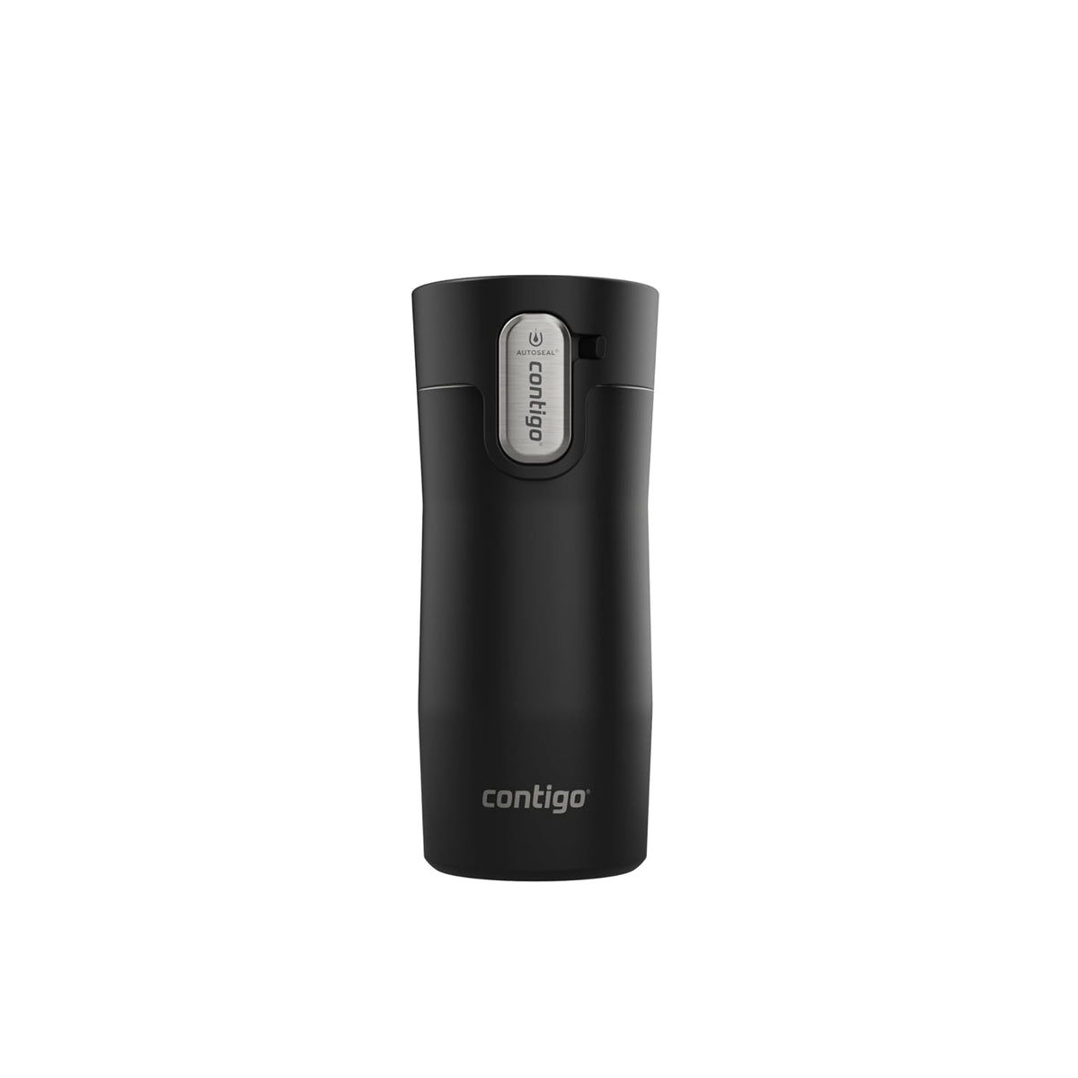 Contigo AUTOSEAL West Loop - Taza de viaje de acero inoxidable aislada al aspiradora con tapa fácil de limpiar, 12 onzas, negro mate