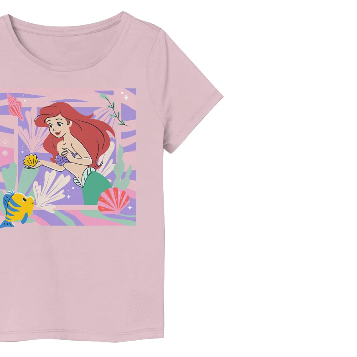 Disney Princesas La Sirenita Ariel Playera Casual Estampada para Niñas