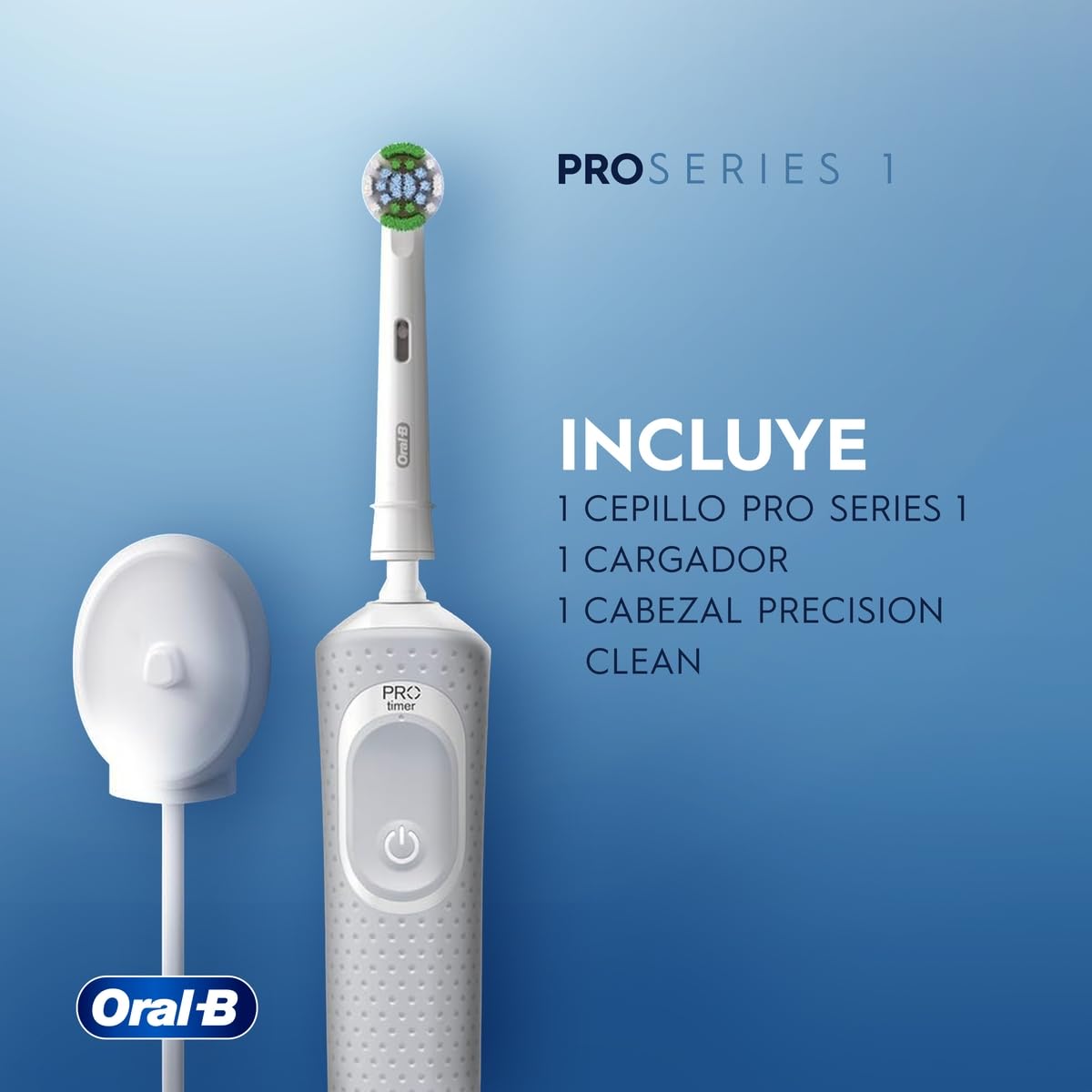 Oral-B Cepillo de Dientes Eléctrico PRO 1, Cabezal Redondo, Recargable