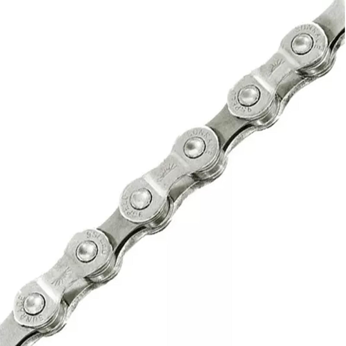 SUNRACE Cadena CNM94 1/2X11/128 9P 116 Eslabones Gris Gris Cajita CNM94.116Q.YS0.BXB