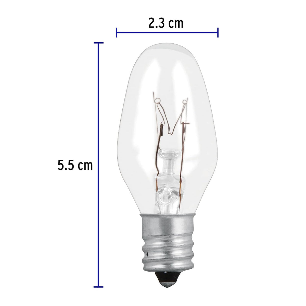 Volteck FI-50T, Focos incandescentes transparentes, base E12, 7.5watts, 50pzas