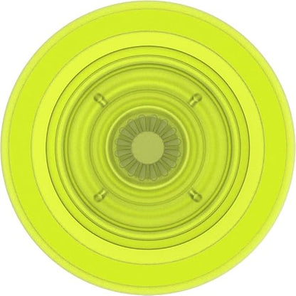 PopSockets - Empuñadura para teléfono MagSafe con soporte, soporte magnético, parte superior intercambiable, sujeción segura para iPhone MagSafe, teléfono y tablet, Chartreuly translúcido brilla en la