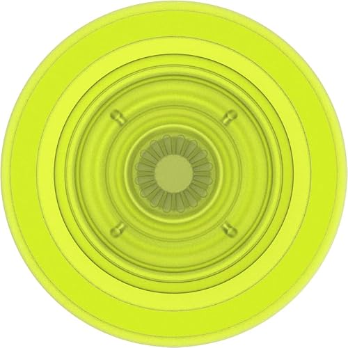 PopSockets - Empuñadura para teléfono MagSafe con soporte, soporte magnético, parte superior intercambiable, sujeción segura para iPhone MagSafe, teléfono y tablet, Chartreuly translúcido brilla en la