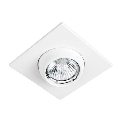 Volteck Lait EMP-116S, Luminario empotrable cuadrado blanco spot esférico, lámpara no incluida