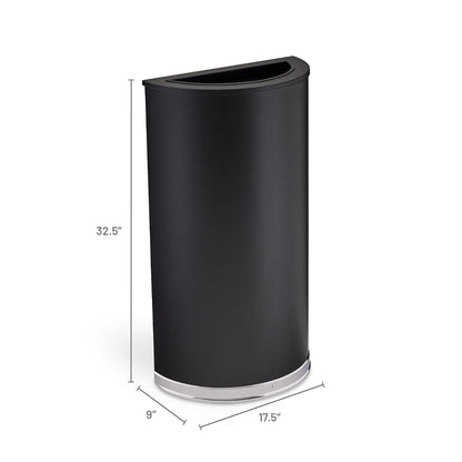 Safco 9940BL 9940BL Half Round Receptacle, Black