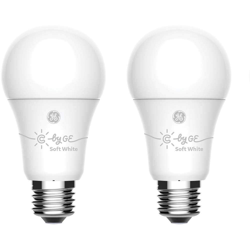 C by GE Soft White Direct Connect Light Bulbs (2 A19 Smart LED Bulbs), 60W Replacement, 2-Pack, Bluetooth Light Bulb, Wi-Fi Light Bulb, Smart Light Bulb Works With Alexa and Google Home without a Hub