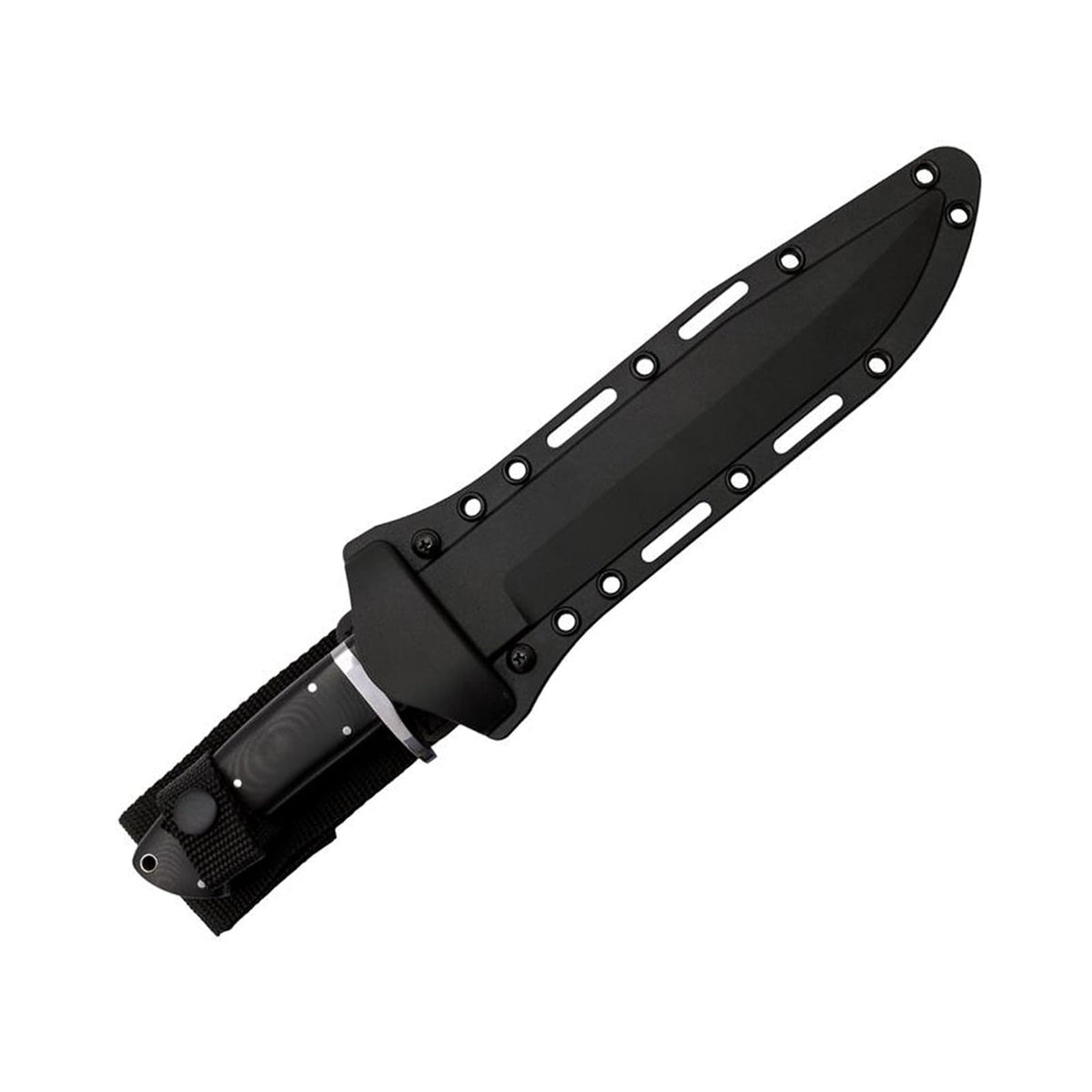 Cold Steel Black Bear Classic VG-10 San MAI III - Cuchilla de Punta de Clip de 5 Pulgadas, Mango G-10, Cuchillo de Hoja Fija con Funda Secure-Ex