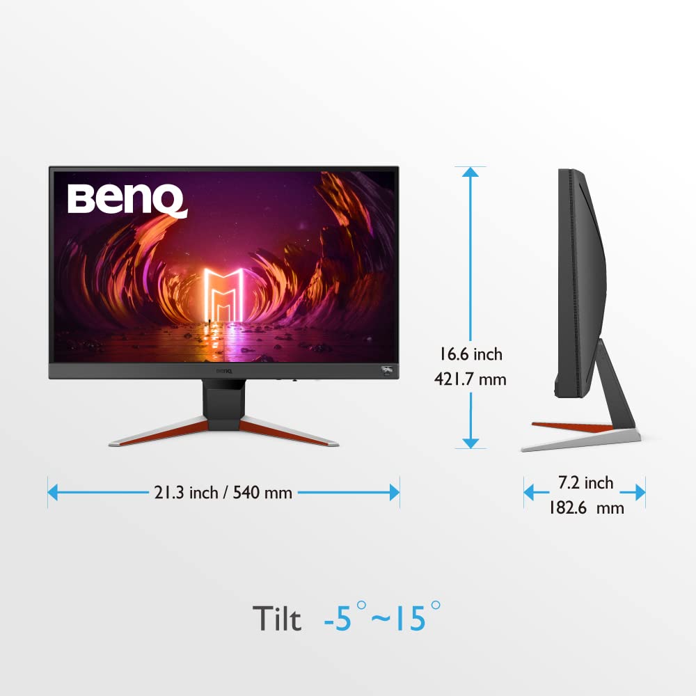 BenQ MOBIUZ EX240N 24" Monitor Gamer FHD 1920x1080 HDRi 165Hz (soporta 144Hz) 1ms MPRT AMD FreeSync Premium Bocinas internas Eye Care Bisel Delgado