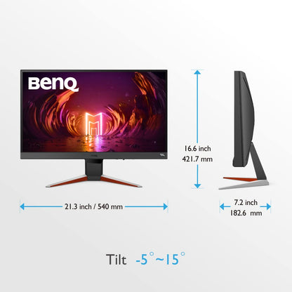 BenQ MOBIUZ EX240N 24" Monitor Gamer FHD 1920x1080 HDRi 165Hz (soporta 144Hz) 1ms MPRT AMD FreeSync Premium Bocinas internas Eye Care Bisel Delgado