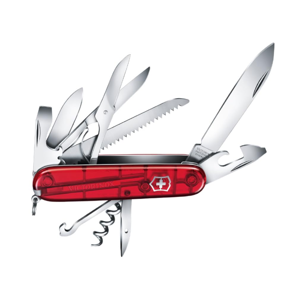 Victorinox Navaja Huntsman Lite, Roja Transparente, 21 Usos